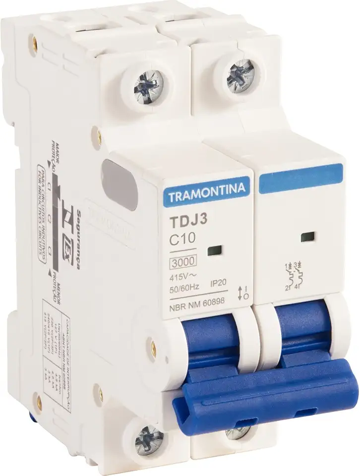 Tramontina Disjuntor TDJ3 2P 10A 3kA curva C