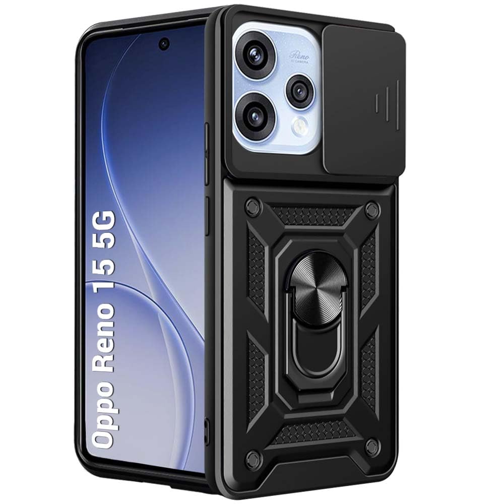 TheGiftKart Tough Armor Bumper Back Cover Case for OnePlus Nord CE 6 5G | Kickstand & Ring Holder | 360 Degree Protection Back Case Cover for OnePlus Nord CE6 (PC & TPU, Sliding Camera Cover, Black) — Amazon image 23