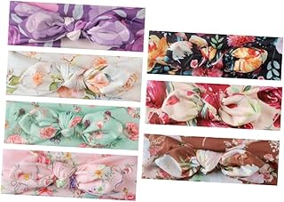 RORPOIR 7pcs baby turban headbands knotted headband newborn headbands hair ties for babies baby head wrap hair ties kids Rabbit Ear Headband Baby Hairband Headband for Baby scarf running