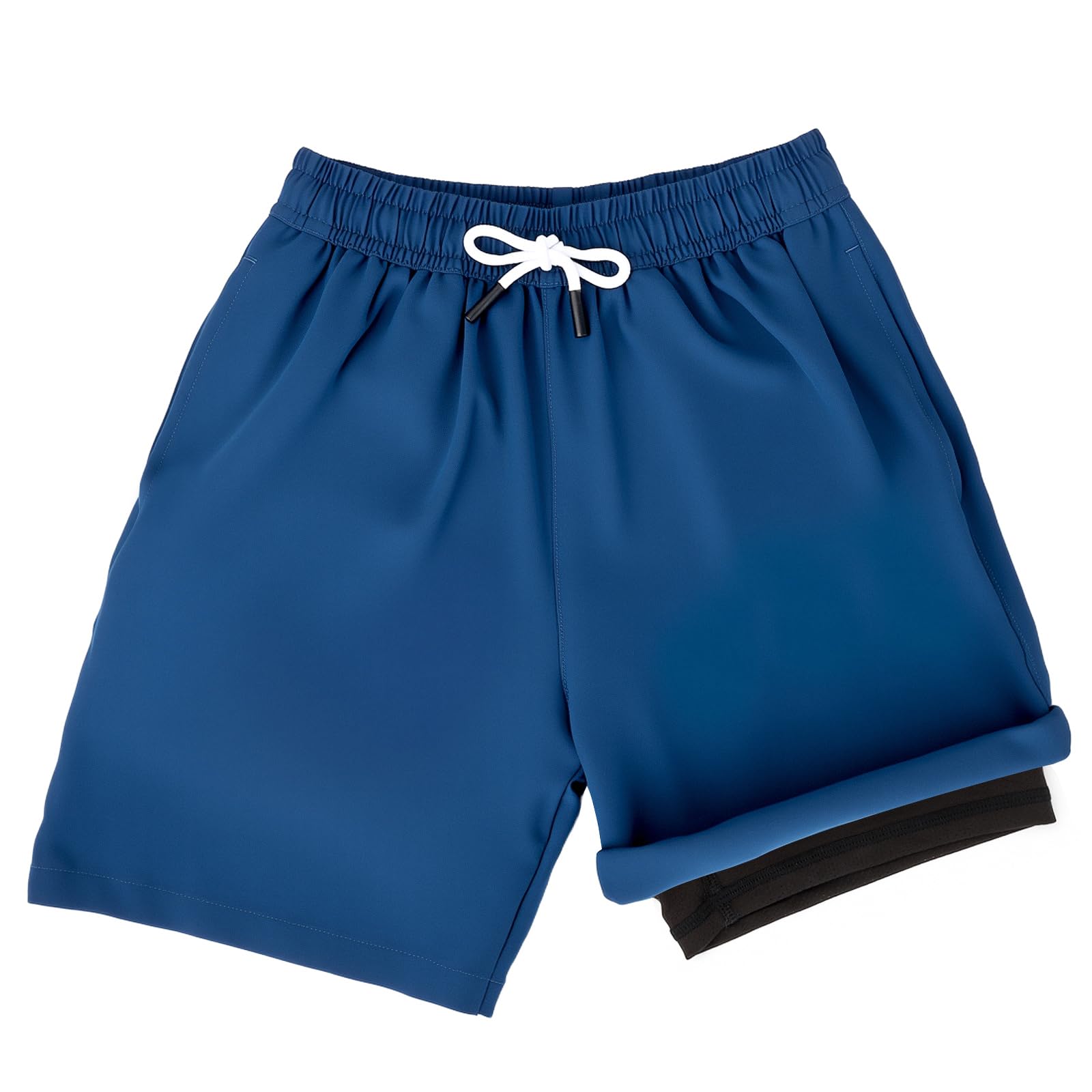 Leeboom Badehose Kinder Badeshorts Kinder 2-in-1 mit Kompression | Verstellbarem Tunnelzug, Bequeme Schwimmhose Jungen für Strand, Pool, Urlaub & Sport