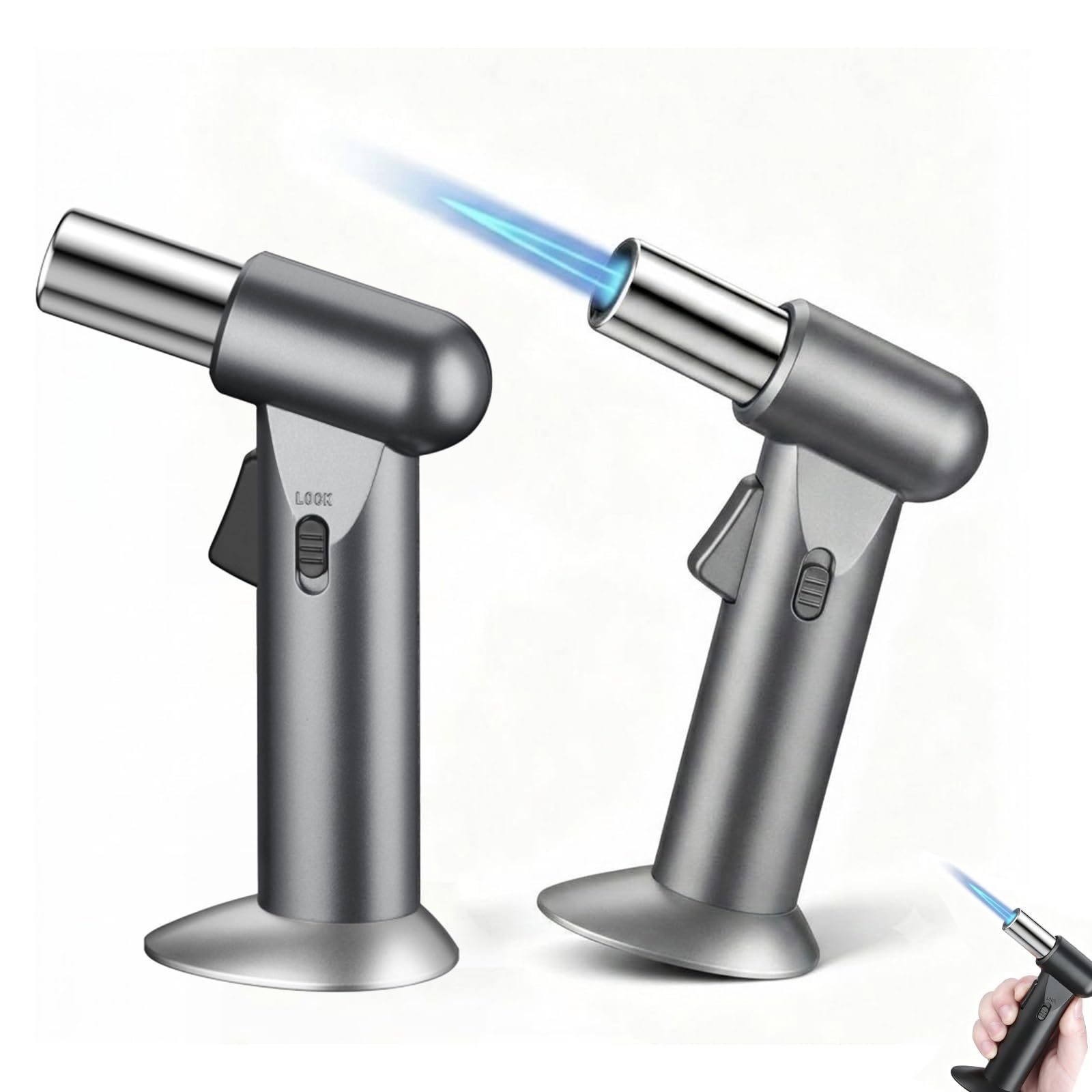 JHCYDM Windproof butane lighter ，Can lock the flame Torch lighter