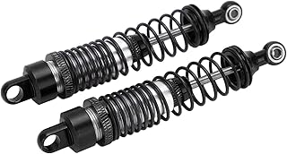 Amortecedor dianteiro traseiro de metal com mola, carro RC Amortecedor Amortecedor Liga de alumínio resistente para carro RC AXIAL SCX10 1/10(Preto)