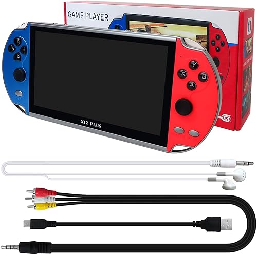 Consola de videojuegos portátil de 7 pulgadas MP5 portátil para X12 Plus, 1000 juegos integrados, 16 GB de memoria, consola de juegos arcade