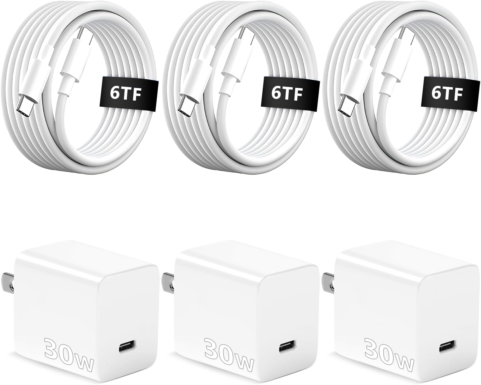 iPhone 15 16 17 Charger Fast Charging,6.6 FT Long USB C Charger Cord with 30W Type C Phone Fast Charging Block for iPhone 17/16/Pro/Pro max/16 Plus, iPhone 15/15 pro/15 pro max/15 Plus,iPad,Android