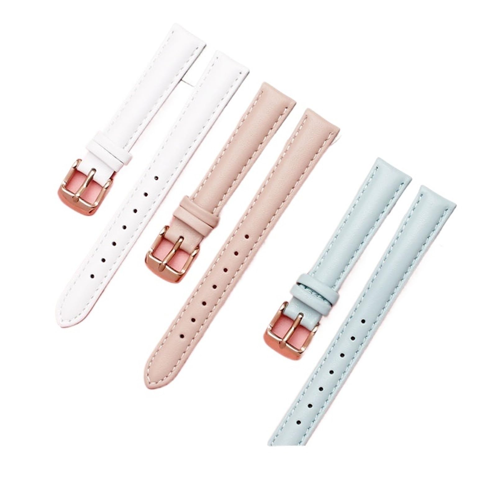 NASUNJIA Correa De Reloj Cuero Genuino Compatible Con Fossil ES3843 ES4202set ES3793, Suave Y Cómoda, For Mujer, 14, 16, 18 20 Mm