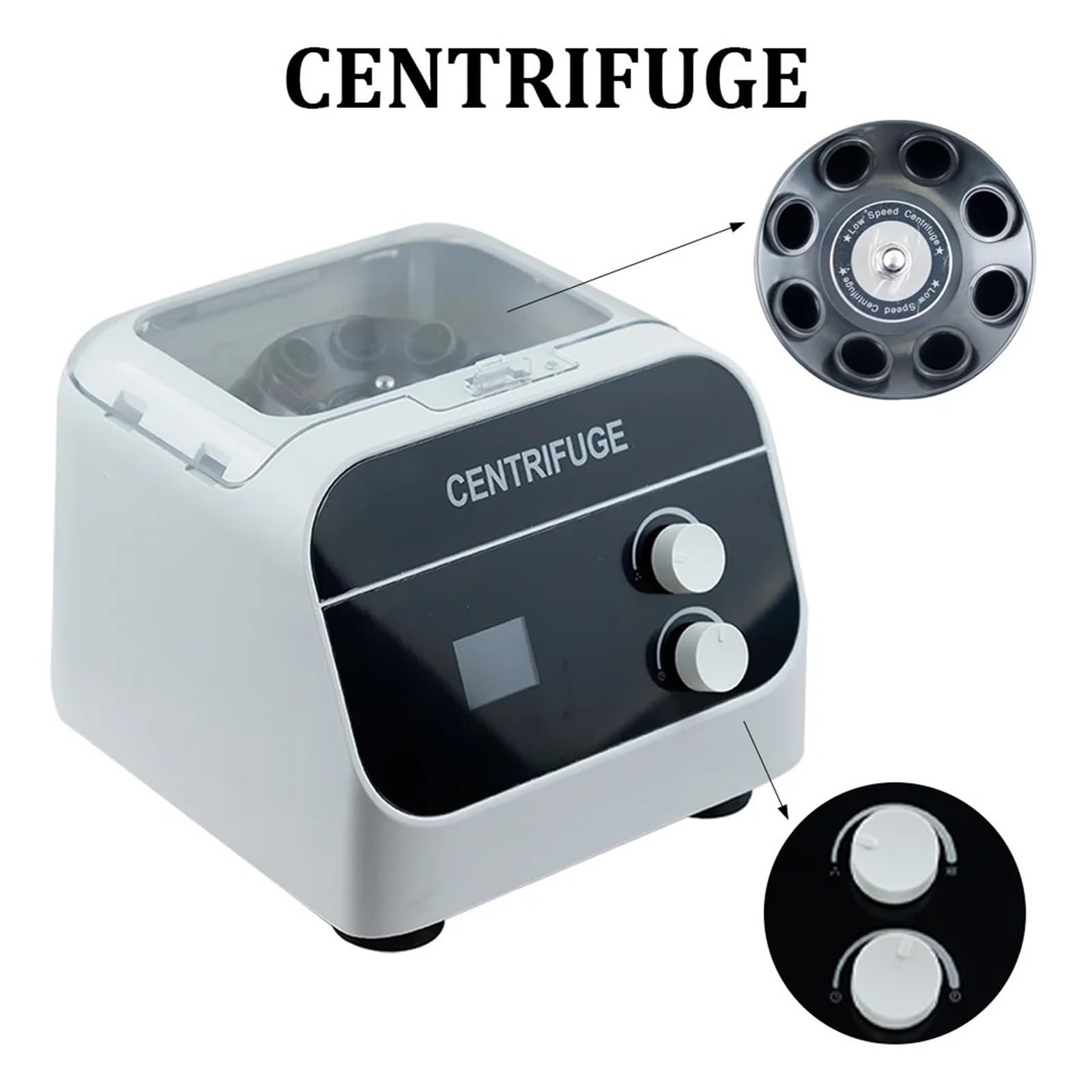 Tischzentrifuge, LSC-20 Elektrische Labor-Plasmazentrifuge, Medizinische Praxismaschine, Liefert Serum Isolieren, 4000 U/min, 1920 X G, Digital | 8 holes-20H