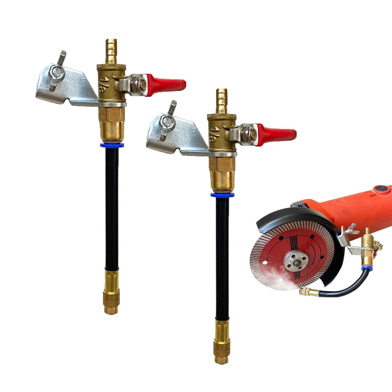 2PCS Angle Grinder Water Spray, 2 Mode Universal Flexible Coolant Attachment, Sprinkler Nozzle Dust Remover, Misting System with Adjustable Flow for Marble Machine Marble Brick Construction