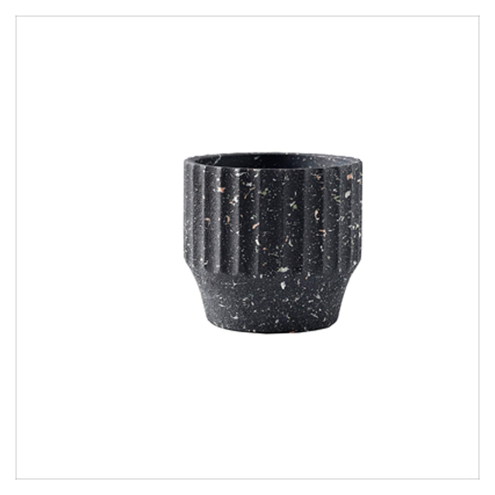 Pots de fleurs modernes avec trou de drainage et décoration marbre