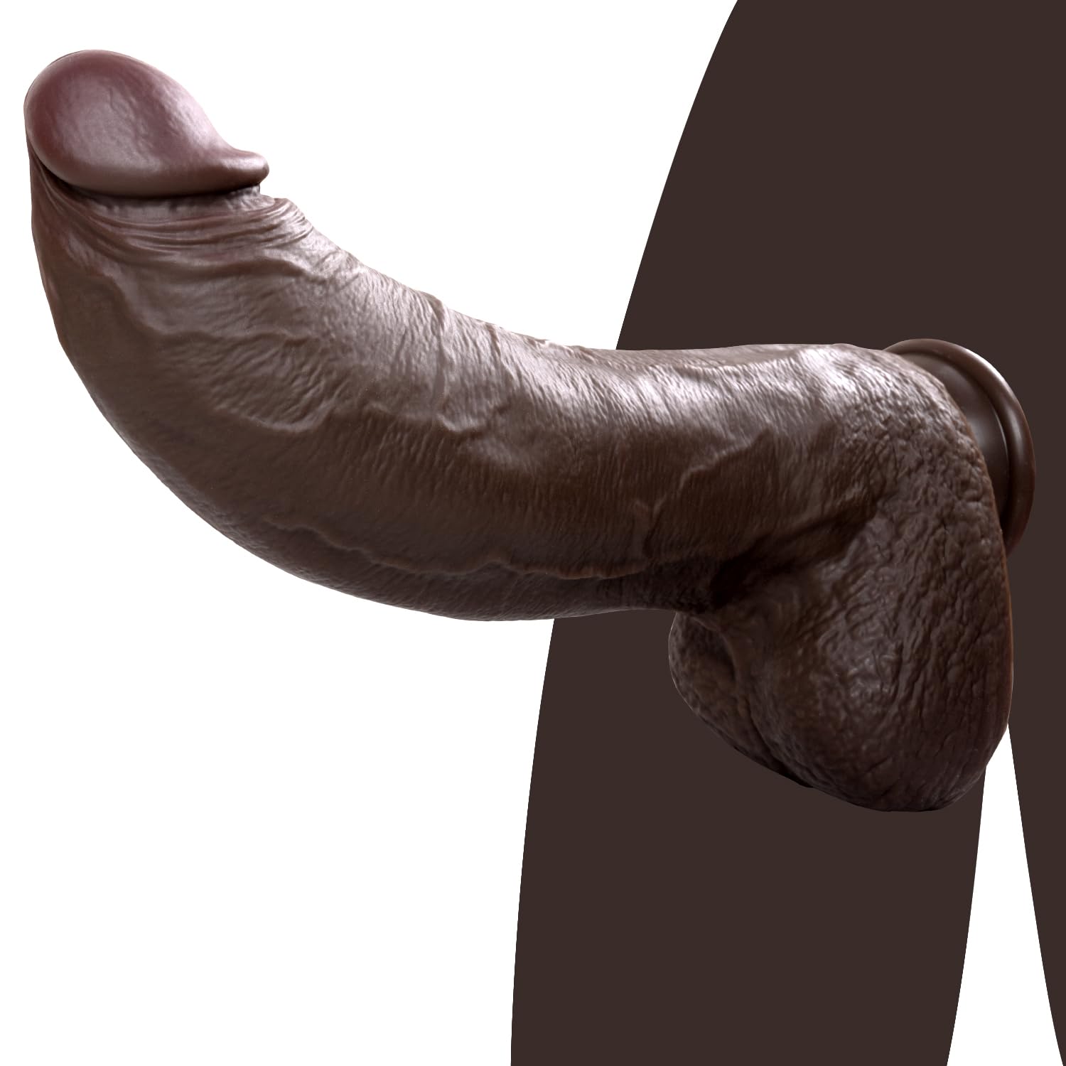 11 6in Huge Thick Big Black Dildo 2 67 Diameter Realistic BBC Curved Dildo Soft Dual Density Giant