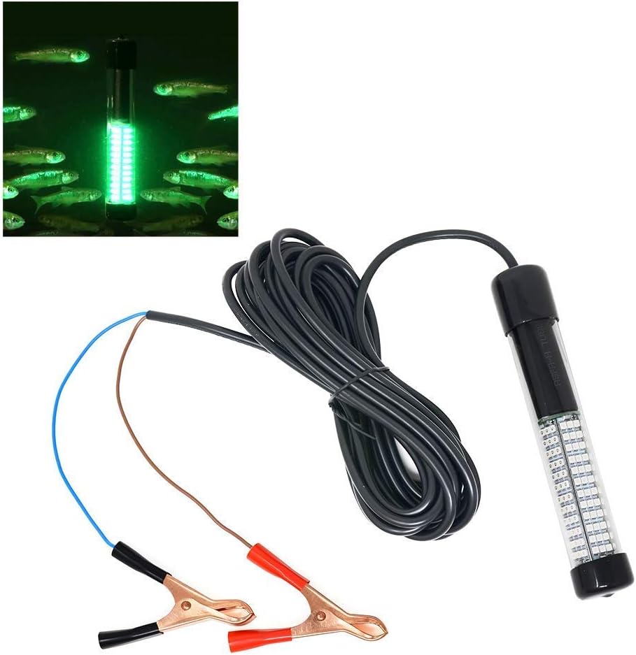 DAOUD 12v 10.8w 180 LEDs Submersible Fishing Light Underwater with 5m Cord 900 Lumens Lure Bait Finder