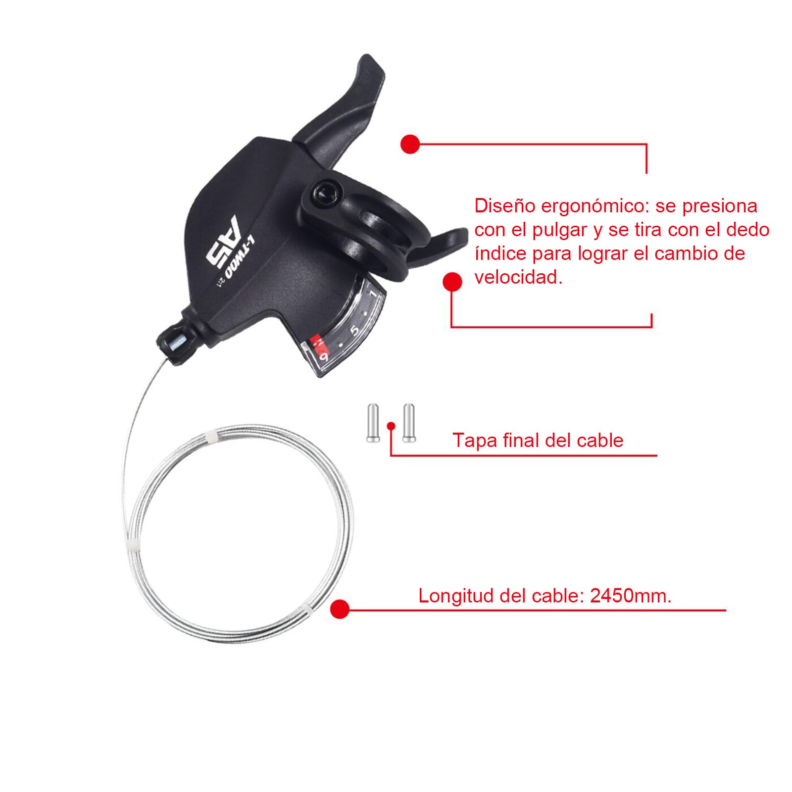 Cambio posteriore 9 velocità per Shimano/Sram,Deragliatore Posteriore Bicicletta 9 V MTB,Leva Cambio 9 V Leva per Mountain Bike,Strada Comando Cambio.
