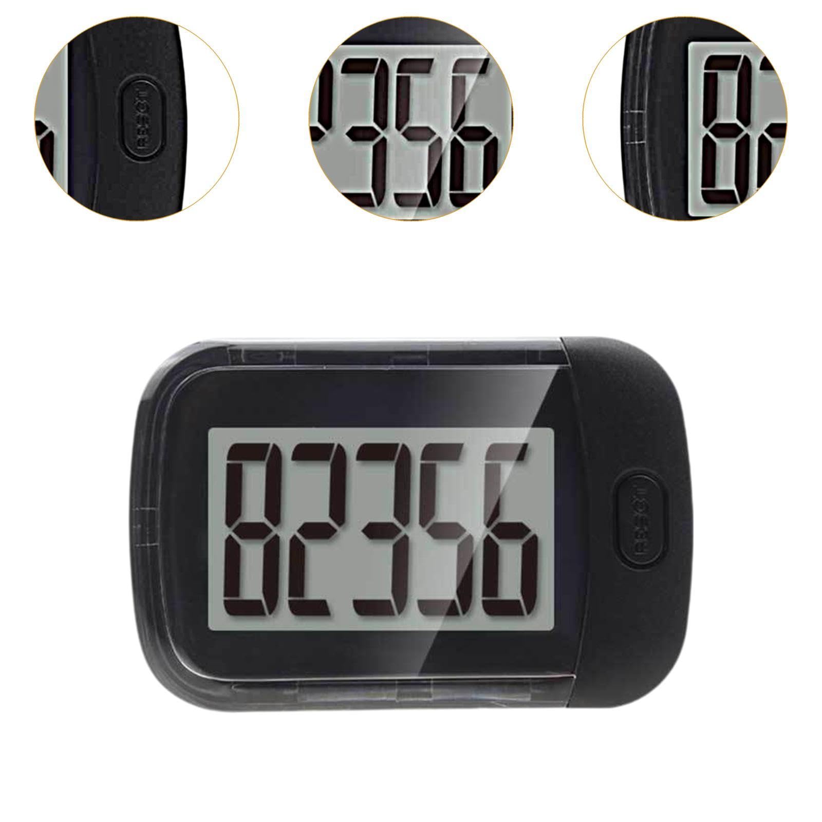 jojomis 3D Pedometer for Walking and Running, Step Counter with Back Buckle and Neck Strap, Fitness Tracker for Adults and Kids, Large Display