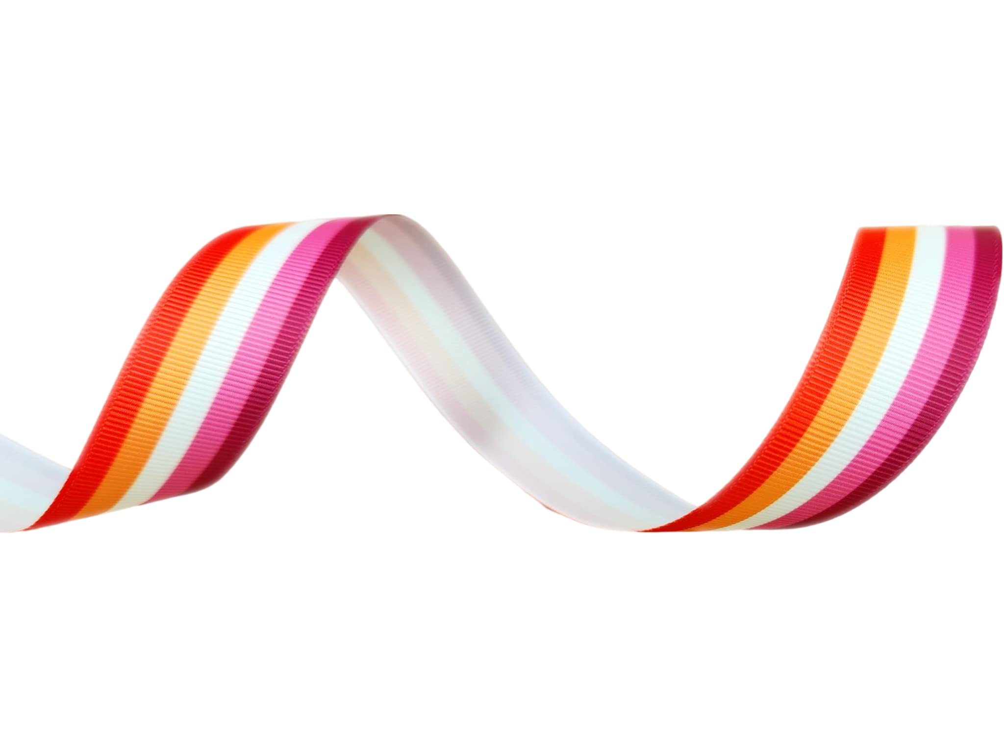 Whaline Rainbow Grosgrain Ribbon Rolls (5 Pack) - 7/8 Inch Pride Flag Ribbon For Crafts & Decor, 25 Yards Total
