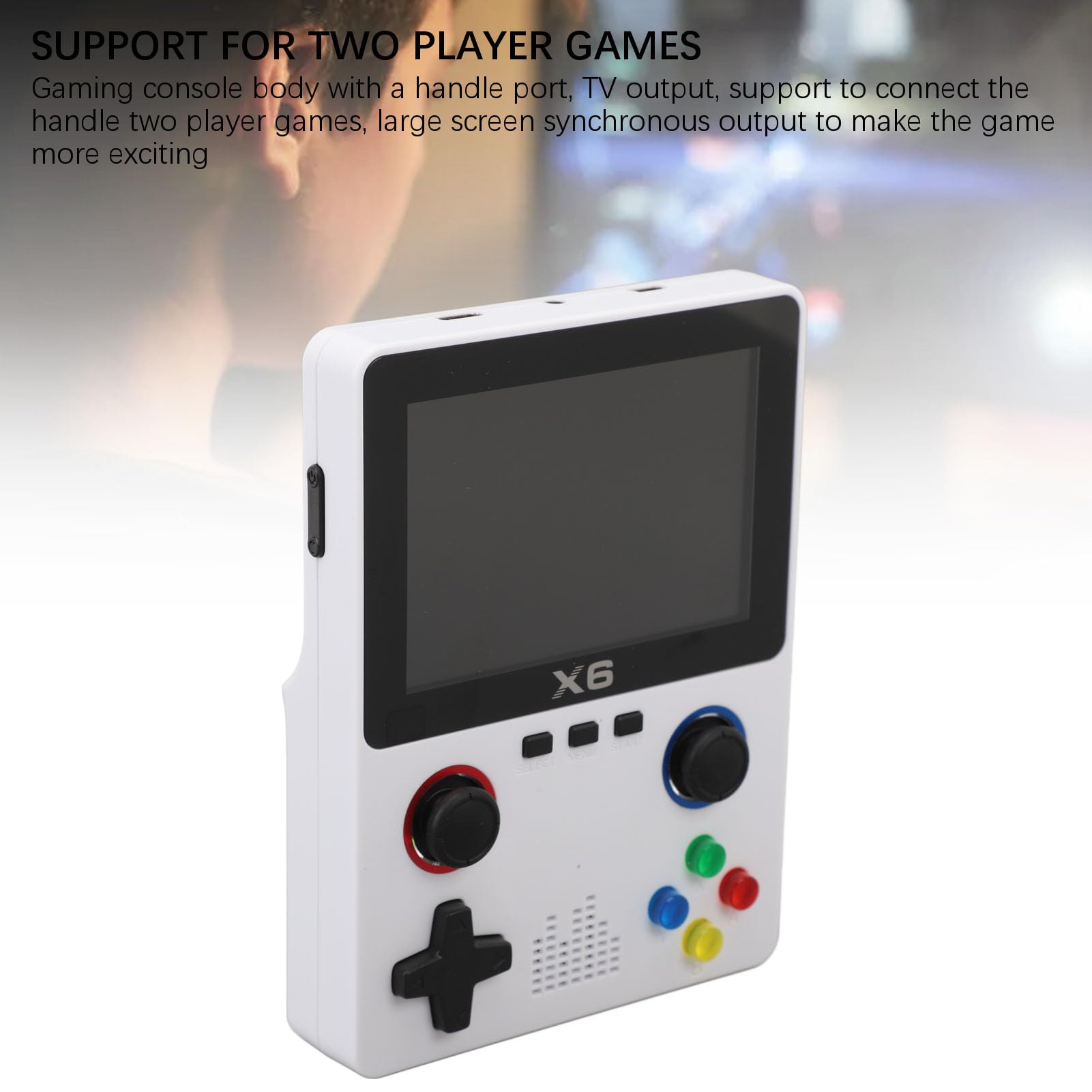 Console di Gioco retrò Portatile con Schermo Ad Alta Risoluzione per Giochi per Adulti, Supporto Giochi di Emulazione per 2 Giocatori - Schermo ABS - 3,5 Pollici - 32G (WHITE)