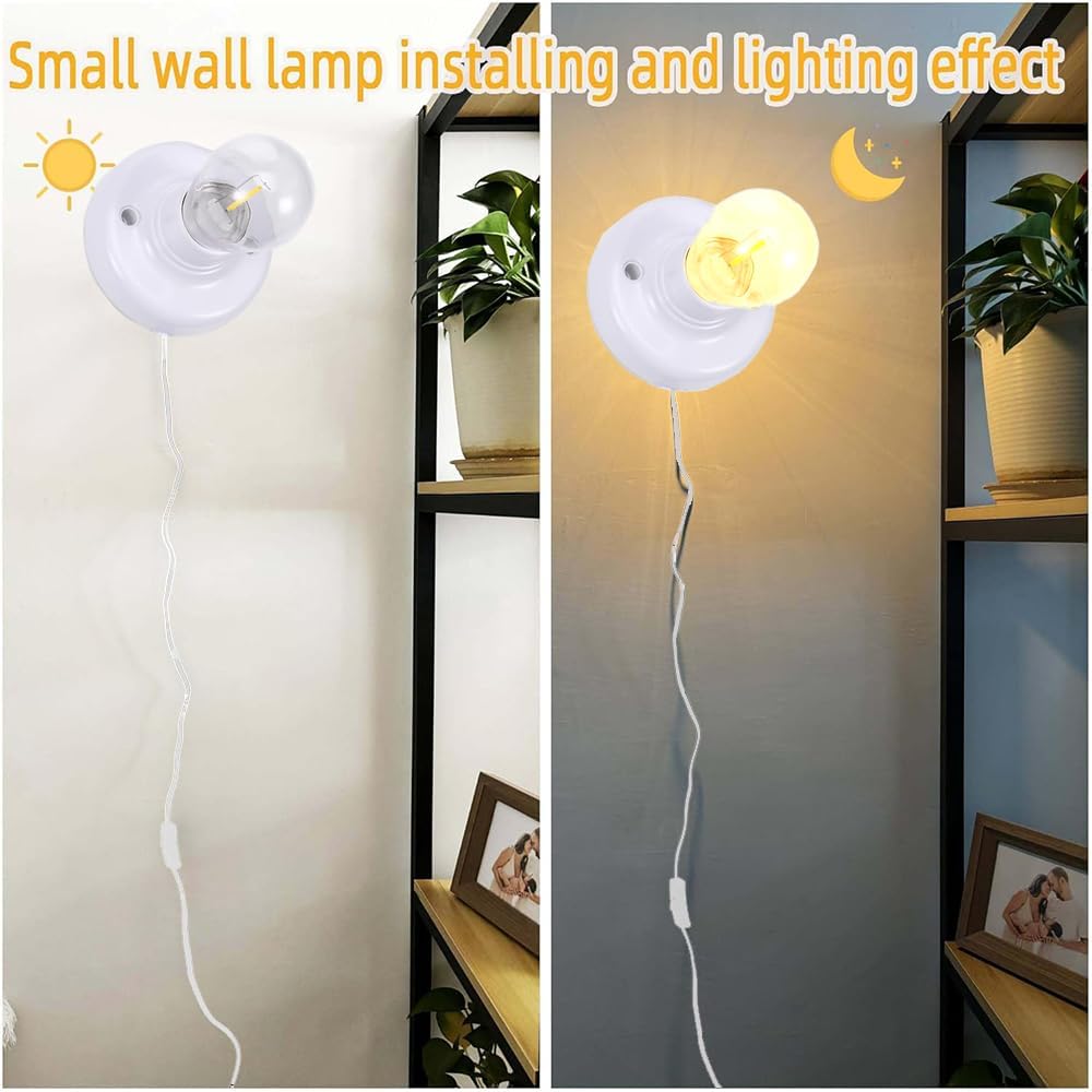 Light Socket with Cord Light Bulb Base E26/ E27 Lamp Base Desktop ft Include Screw Light Bulb Holder Replacement Light Bulb Socket with On/Off Switch Hanging Light Cord Extension (15ft)