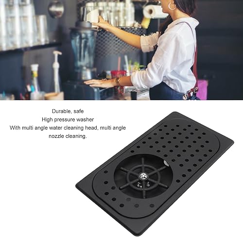 Miniatura 4 de Enjuagadora de vidrio Lavadora de tazas de acero inoxidable 304 Bandeja de goteo de drenaje de manguera, equipo de lavado, cafetería, bar, enjuague