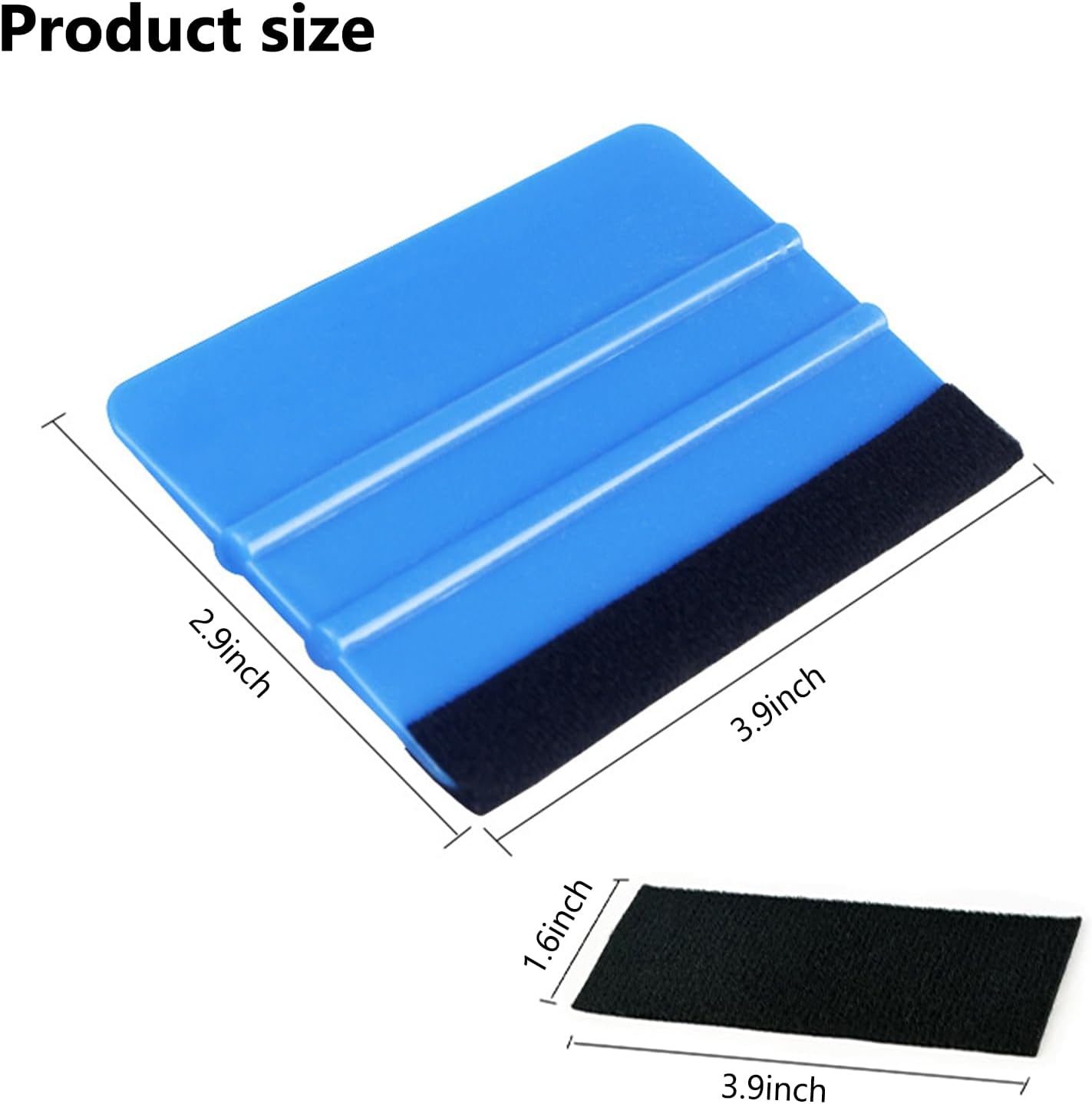 Car Velvet Film Scraper, Color Changing Film Sticking Tool, Used for Car Film Sticking and Decal Sticking. Reduce Vehicle Scratches- Blue 8-Pack