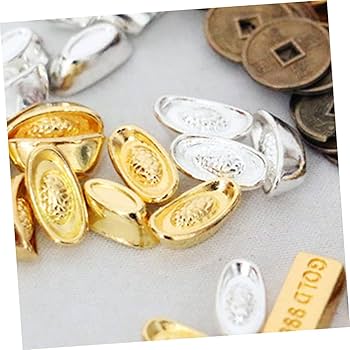 Amazon.co.jp: NOLITOY 100個 ミニゴールドインゴット 金元宝