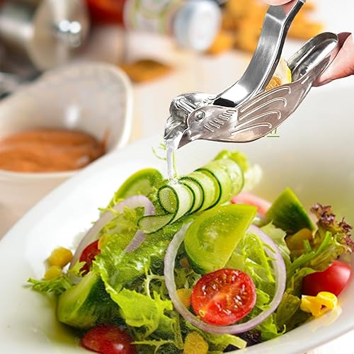 Miniatura 6 de Exprimidor de limón de 2 piezas, exprimidor manual de limón portátil, exprimidor de lima, exprimidor de mano en forma de pájaro para naranja, limón,