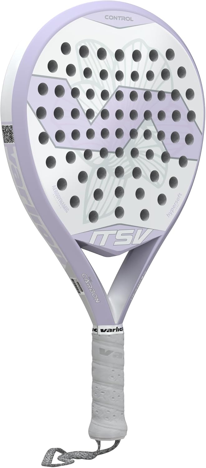 Varlion Padel Racket LW Hexagon 8.8 Orquidea – Professional Paddle Racket for Enhanced Control Aerodynamic Frame Soft EVA Core Sleek Design