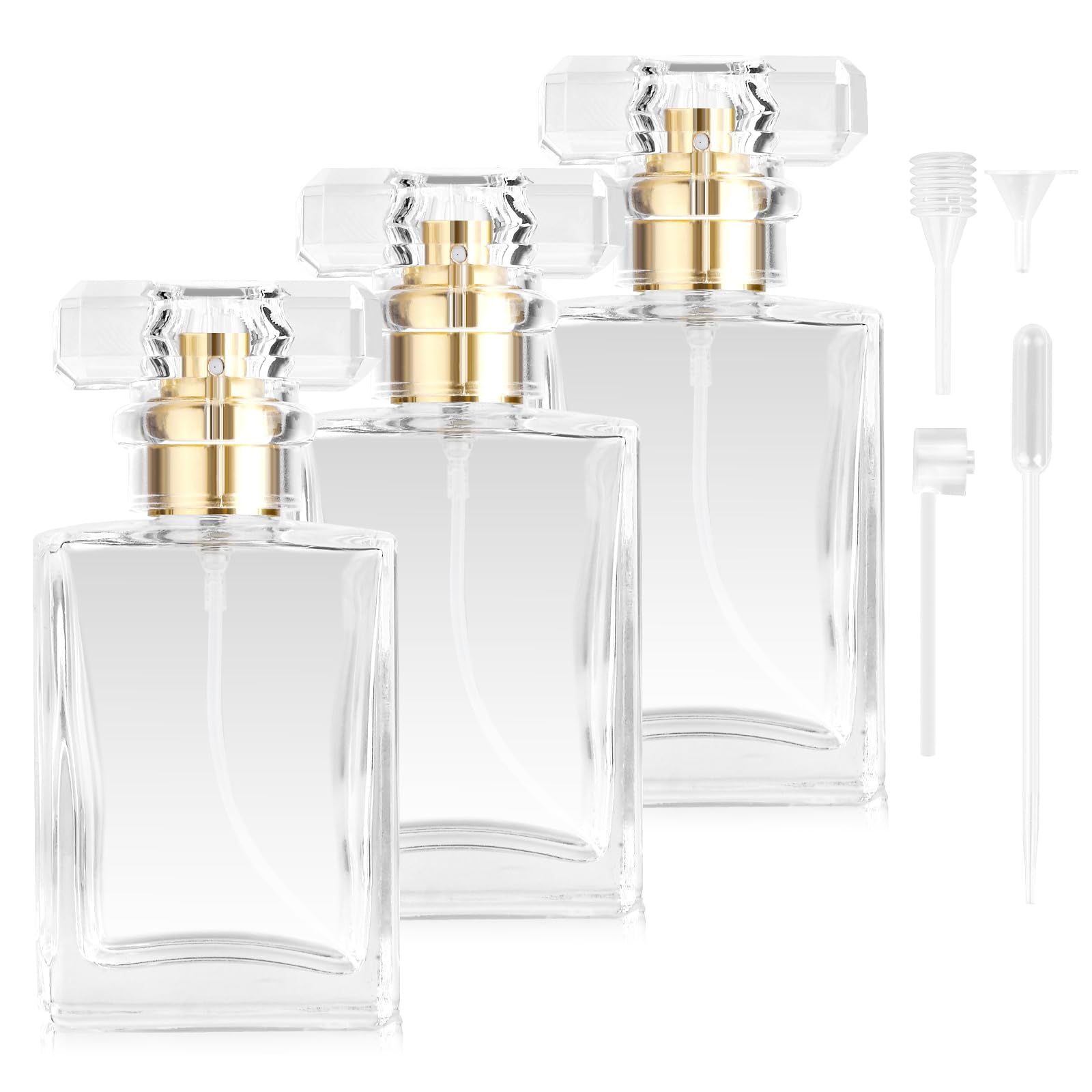 Flacone In Vetro Spray 30ml Con Imbuto, Contagocce 3ml E Sacchetto - Vuoto Ricaricabile Per Profumi E Oli Essenziali