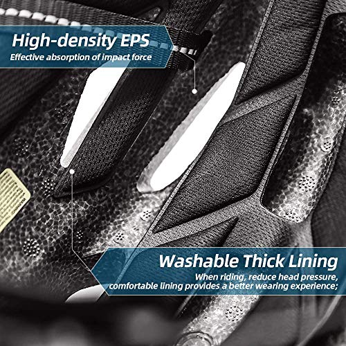 Eastinear Adults Bike Helmet Magnetic Goggle Cycling Helmet With Usb Rechargeable Taillight For Men Women Mountain & Road Bicycle Helmet Magnetic Shield Size M/L (Black Red) #TOP7