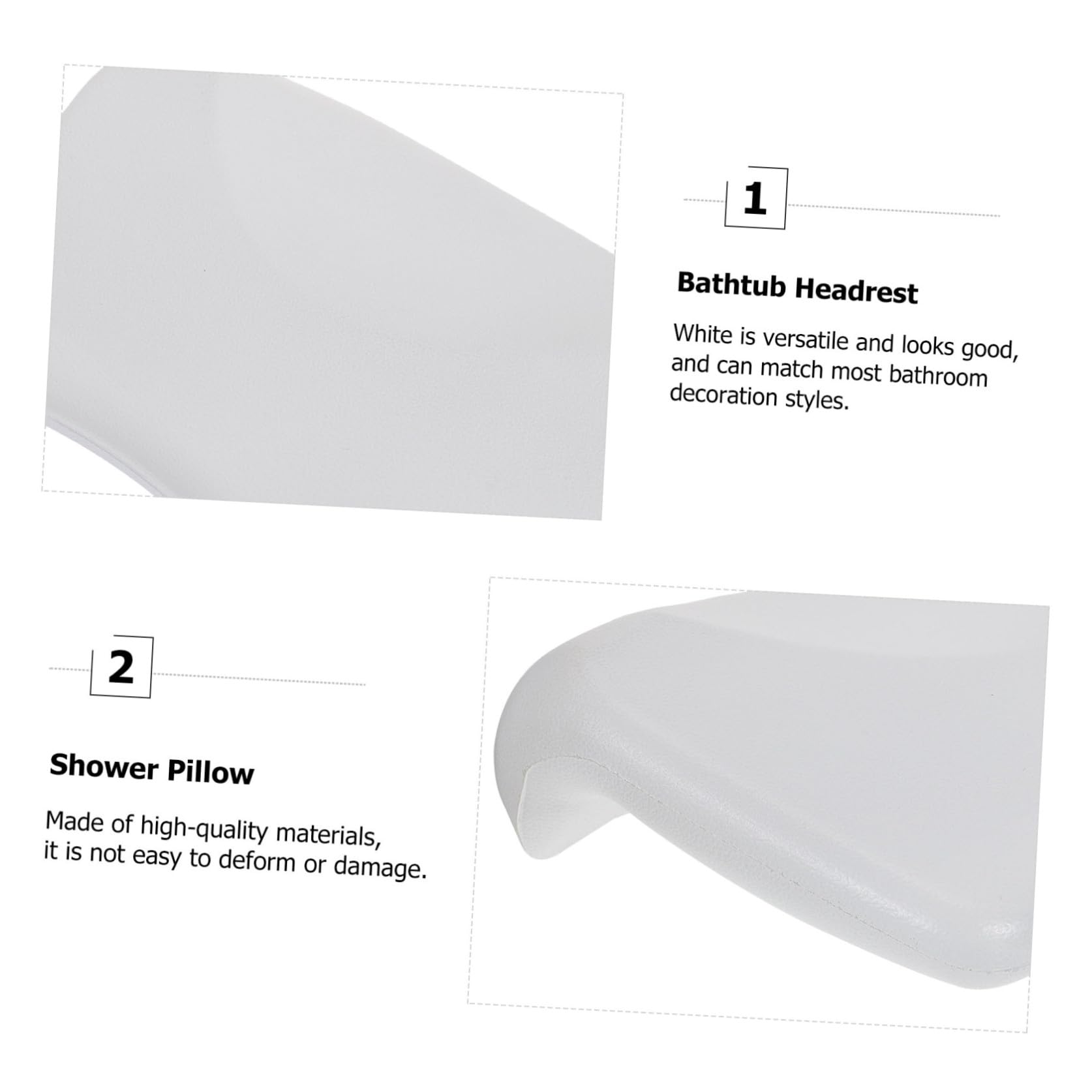 Healeved Cuscino da Bagno per Vasca da Bagno Supporto per Collo e Testa in Pu Morbido Antiscivolo Domestico Hotel e Spa Design Ventose per Sicurezza e Comfort