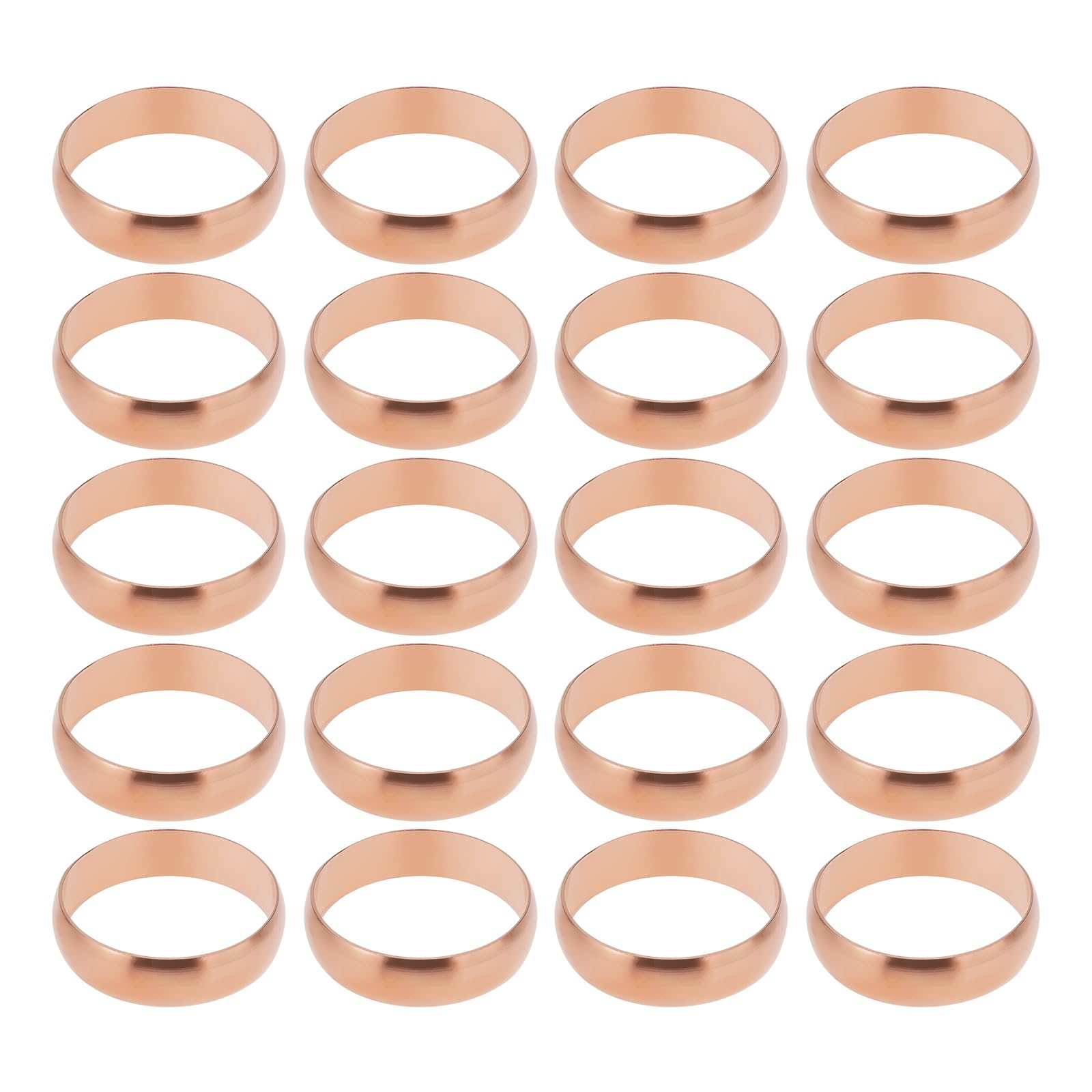 VGOL 20pcs 22mm Copper Compression Olives Compression Sleeves Ferrules Suitable Copper Ferrule Compression Fitting for 22mm Pipework