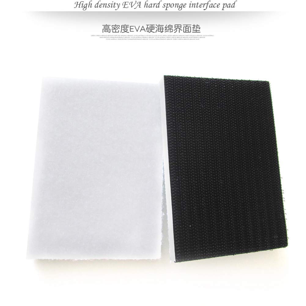 5PCS 70 * 100mm Rectángulo EVA Esponja Interfaz Almohadilla de protección Lijadora Almohadilla de respaldo Herramientas abrasivas - Gancho y bucle