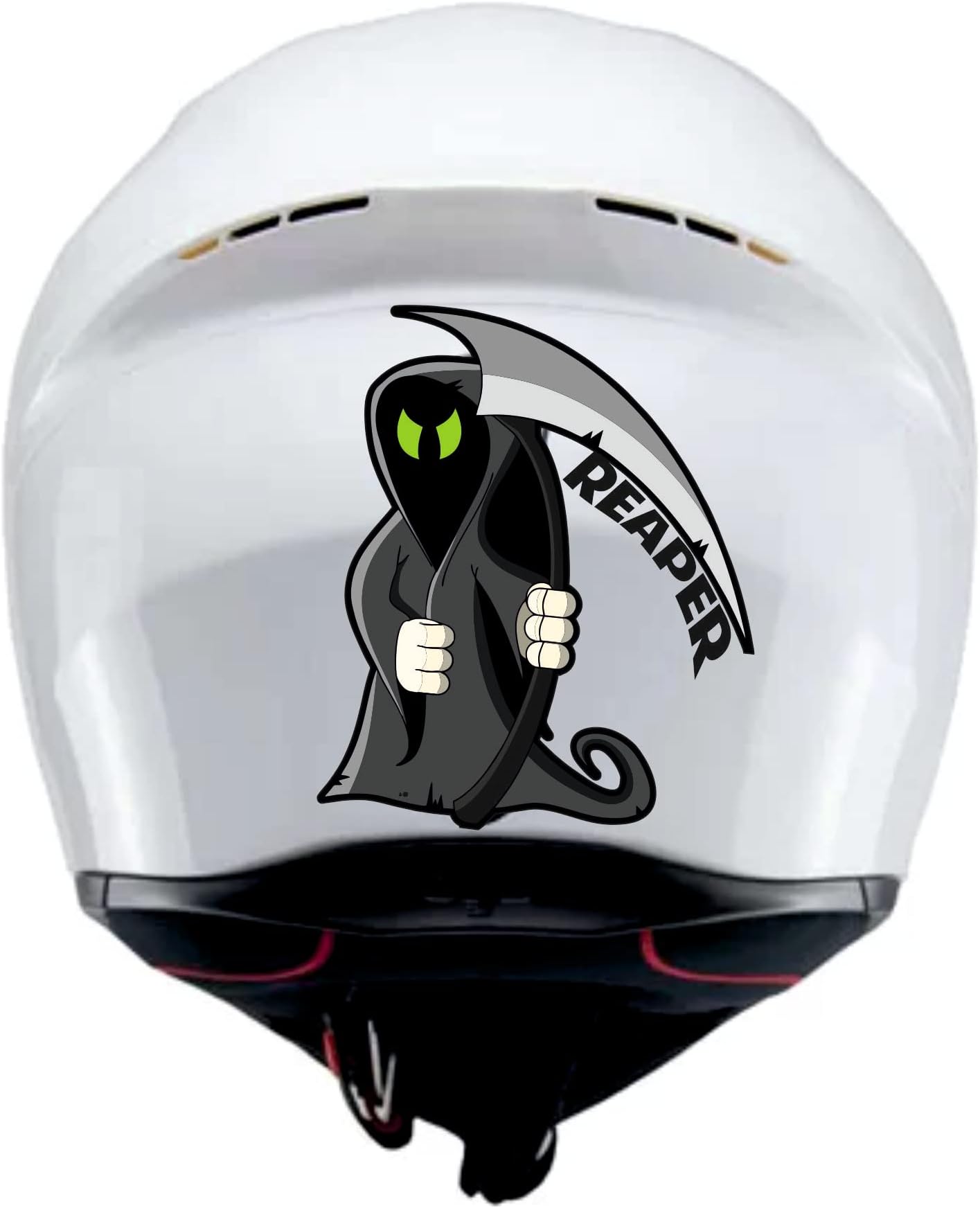 Grim Reaper Motorbike Helmet Sticker Decal