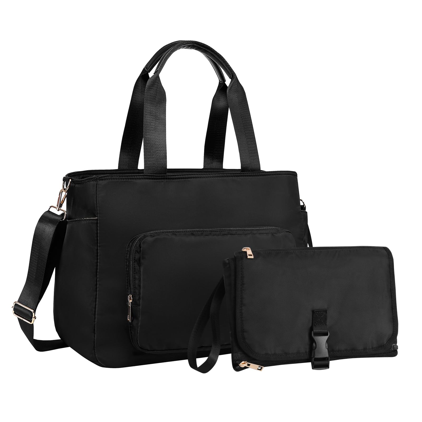 Borsa per pannolini, grande borsa per pannolini con scomparto per laptop e fasciatoio individuale