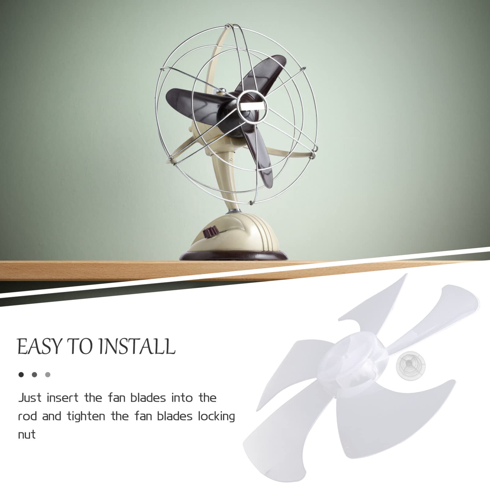 IMIKEYA Plastic Fan Replacement 14 Inch Electric Fan 5 Leaves Universal Silence Household Pedestal Repair Part Table ner Accessories for Home - Image 3