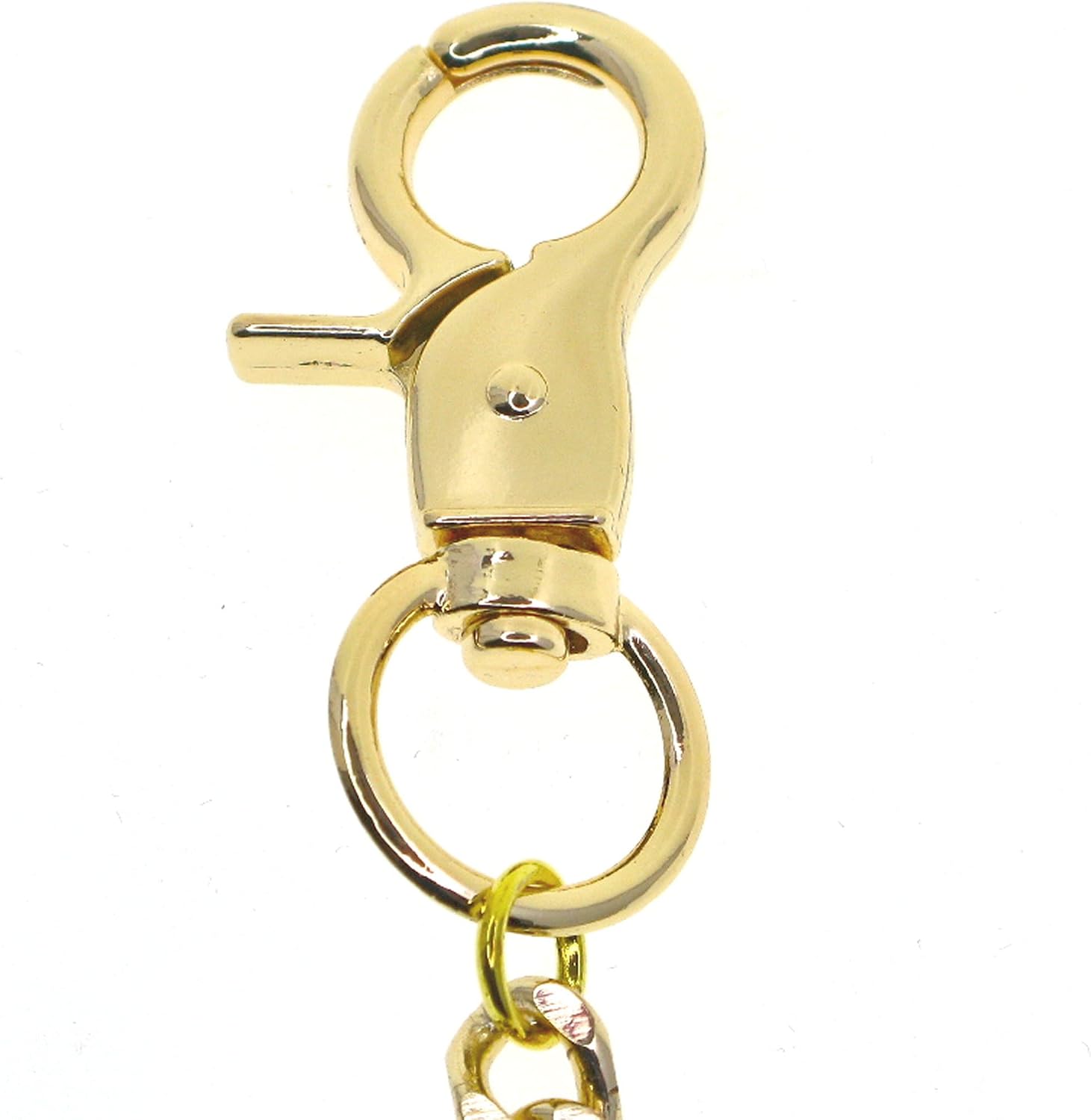 Pocket Watch Chain Albert Chain Gold Color Cuban Curb Link Chain with Swivel Lobster Clasp FC70