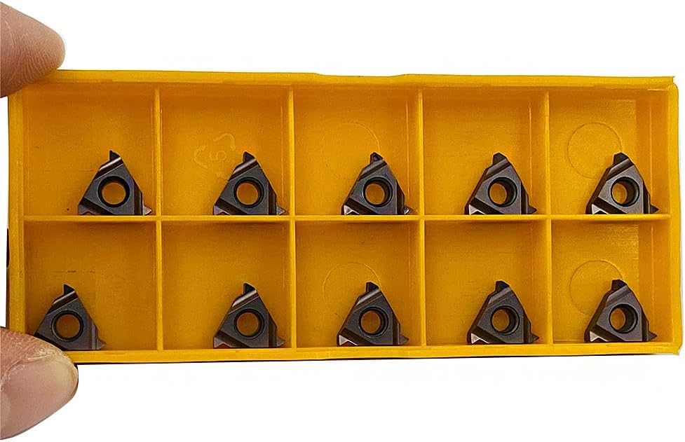 GBJ MMT11ER/IR 16ER/IR 22ER/IR AG55/AG60 Threaded Carbide Inserts For machining Iron and Steel parts Suitable for SER/SEL Threading Holders (22IR N60 Bronze)