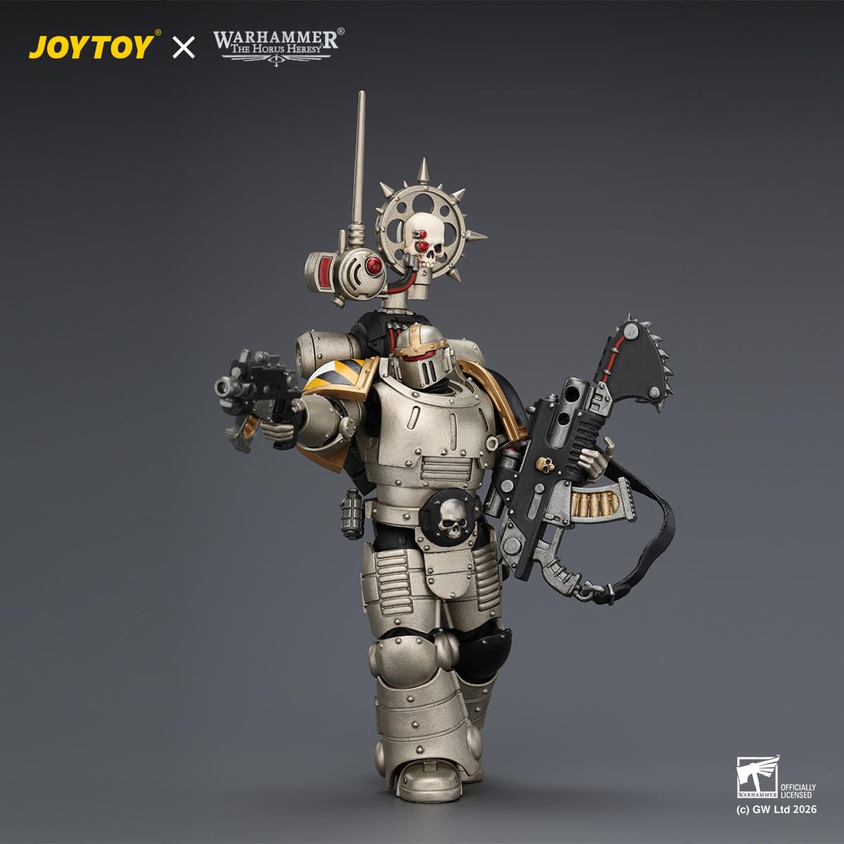 HiPlay JOYTOY Warhammer The Horus Heresy Iron Warriors MkII Legionario 2 con Bolter e Pistola Bolter (JT04469) Figura d'Azione Scala 1/18