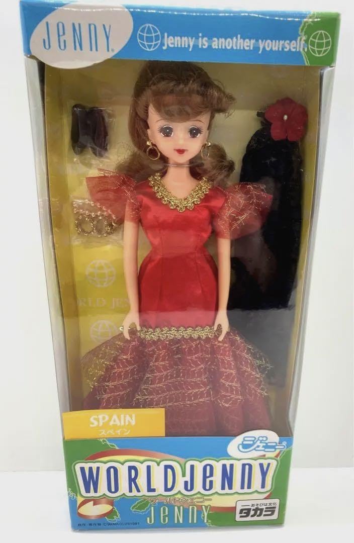 ✨Cindy Schlumeyer44❣✨定価¥22000❣✨ドレス型✨ WORLD JENNY JENNY スペイン ドール 赤いドレス
