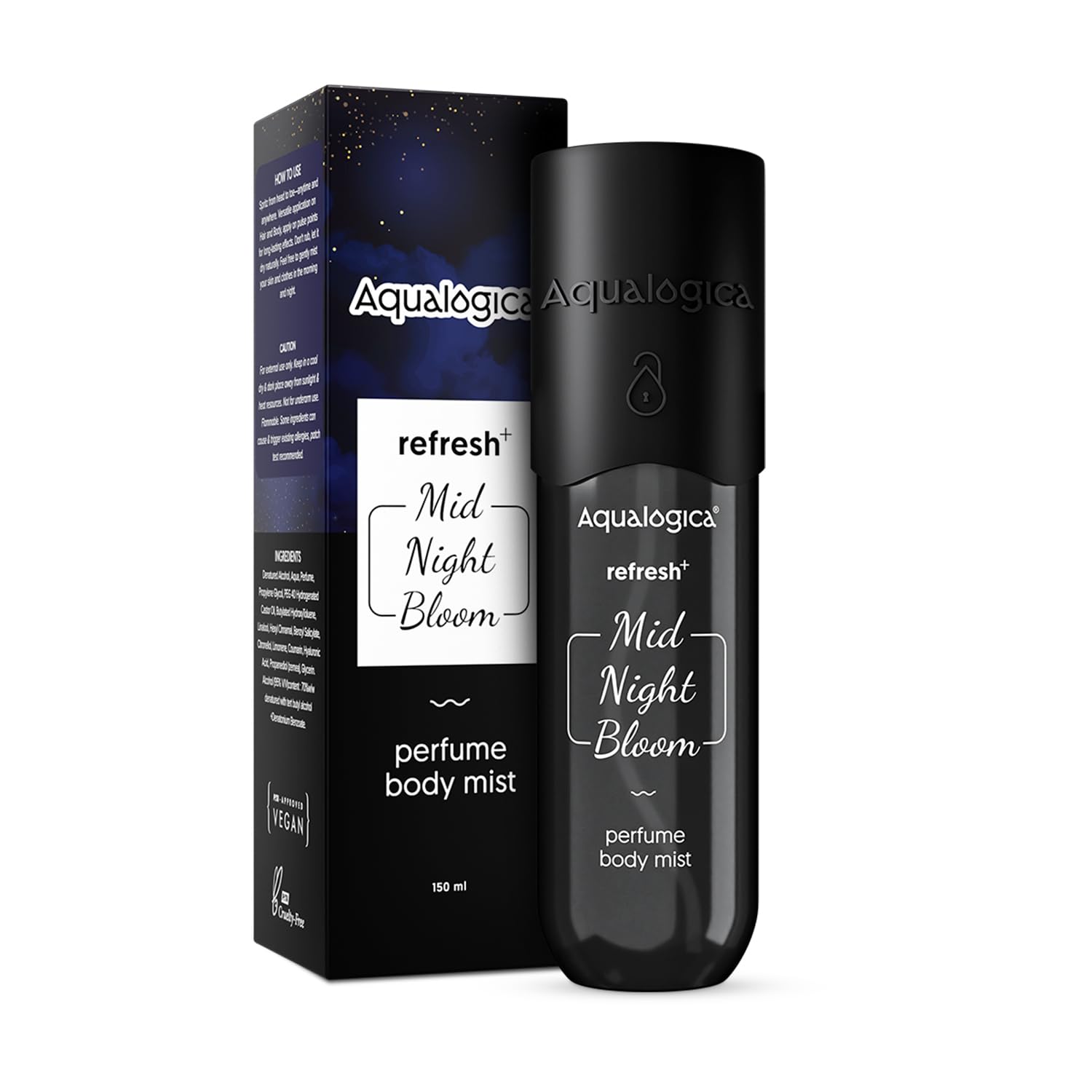 Aqualogica Refresh+ Midnight Bloom Body Mist - 150 ml - Image 1