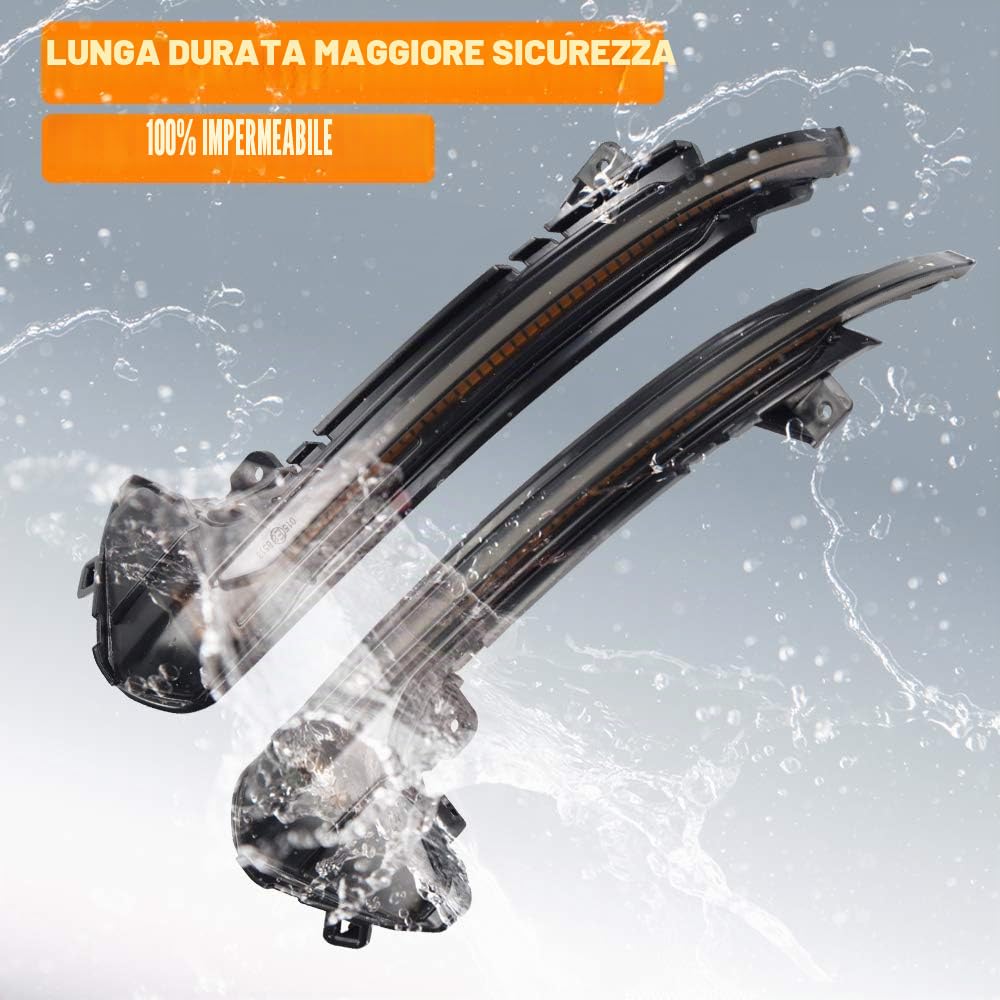 Indicatore di direzione sinistro destro per specchietto retrovisore a LED dinamico per Audi A6 RS6 4G C7 7.5 2012-2018 (giallo)