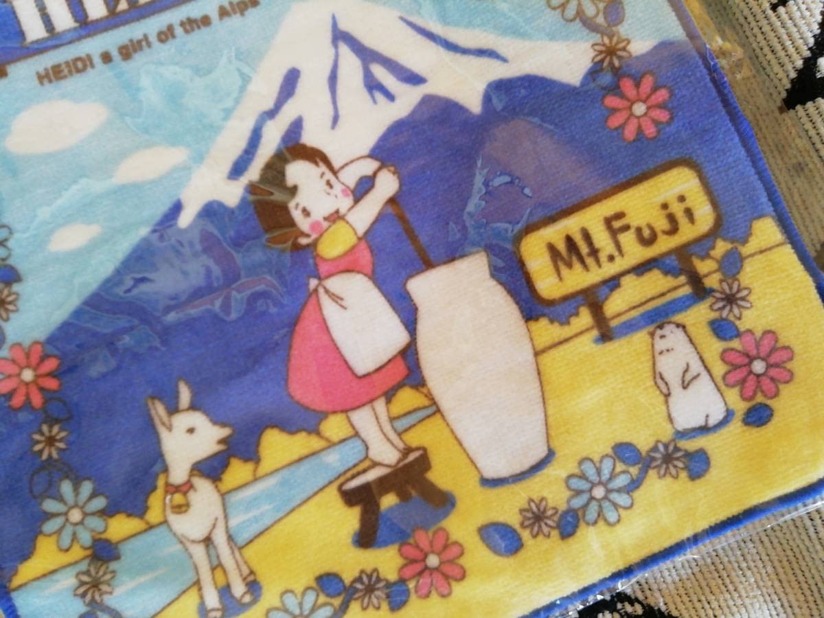 Amazon.co.jp: HEIDI アルプスの少女ハイジ ミニタオル 富士山麓限定