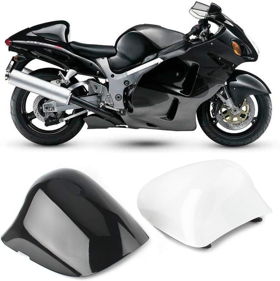 Cndask027 Rear Seat Fairing Cover Cowl ABS plastic White Rear Pillion Passenger Cowl Seat Back Cover for Suzuki GSXR1300 Hayabusa 1999-2007 1pcs