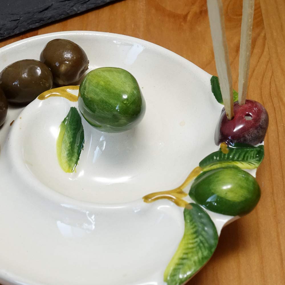 Amazon.co.jp: イタリア 食器 オリーブ 専用 12cm 陶器製 ピック