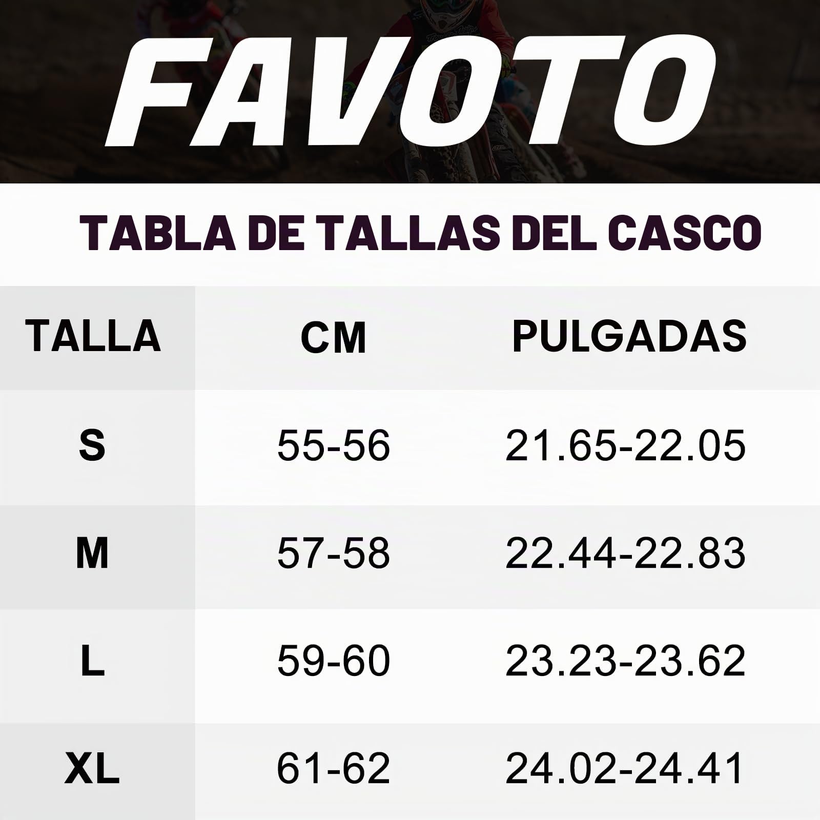 Favoto Casco Integral de Motocross para Adultos, Casco Off Road Downhill Unisex ECE 22.06 Certificado para Moto Quad ATV UTV (sin Visera) L 59-60 cm Multicolor