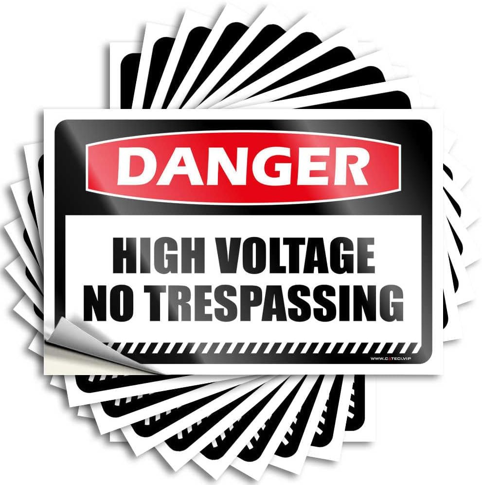Danger High Voltage No Trespassing Signs for Car Window for Woman Live | Vinyl Waterproof Labels For Vinyl Decor Desk Signs For Office Funny Motorcycle Helmet Adult Funny