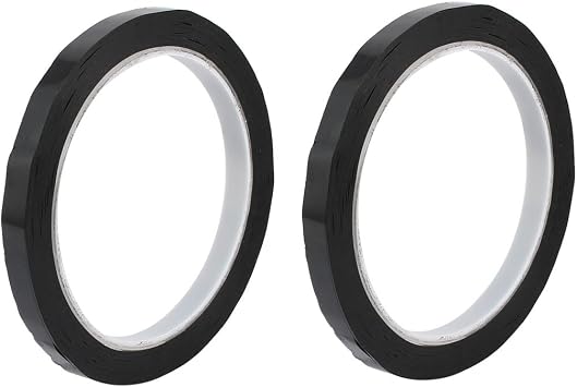 Aexit 2Pcs 8mm Electrical equipment Width 164ft Length Single-side Electrical Insulated Adhesive Tape Black