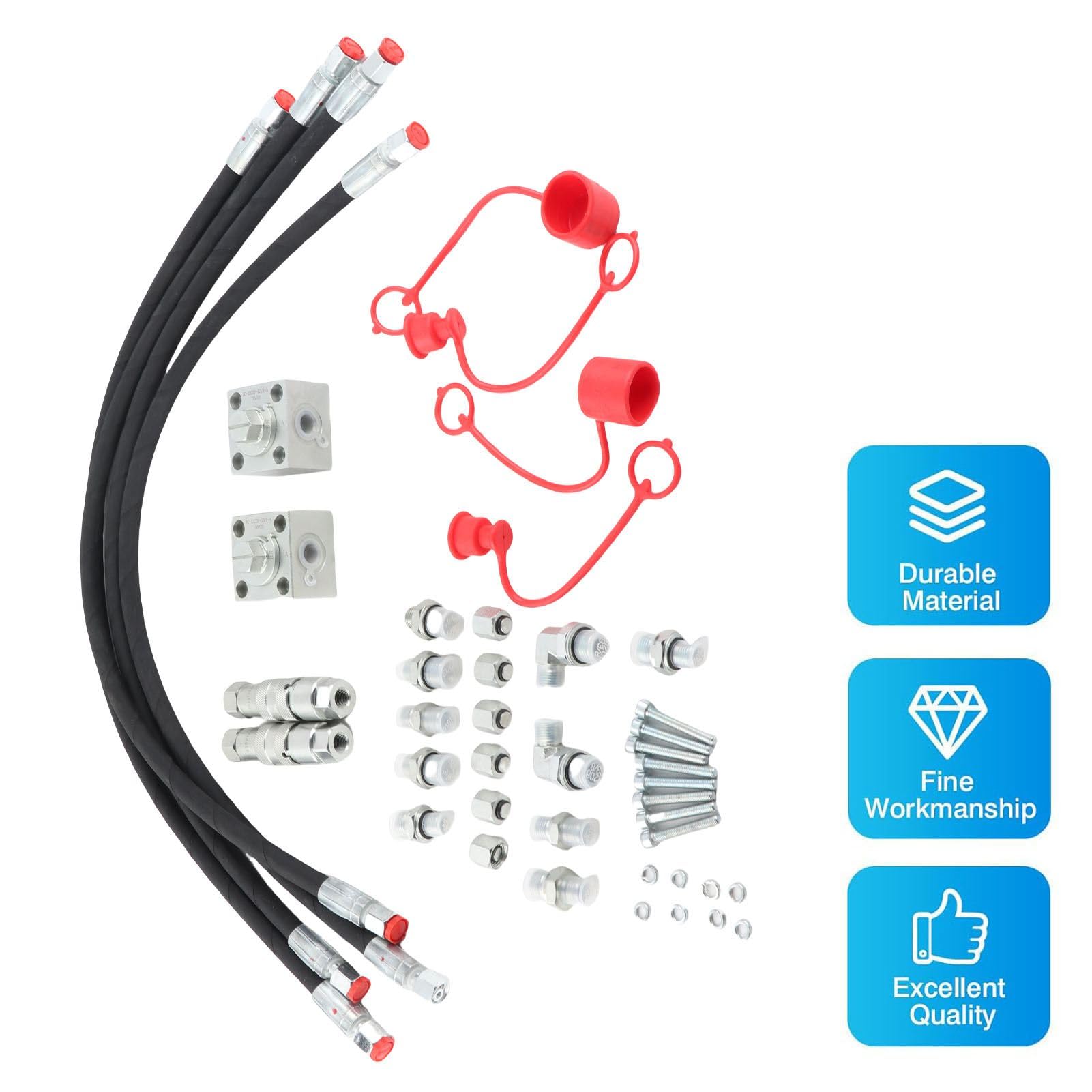 2 Pcs Valvola Deviante a 3 Vie, Valvole di Controllo Direzionale Idraulica per Mini Scavatore Cinese 1-2 Tonnellate
