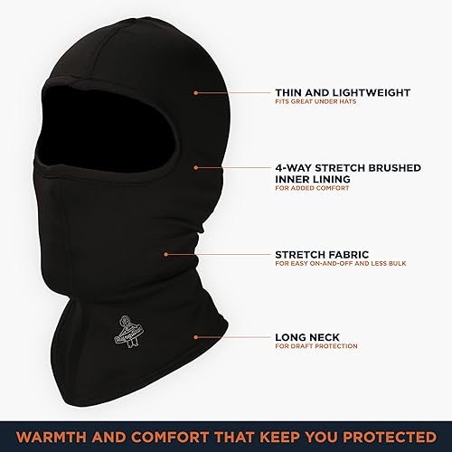 Miniatura 4 de RefrigiWear Flex-Wear - Pasamontañas de cuello largo con forro ligero y agujero abierto