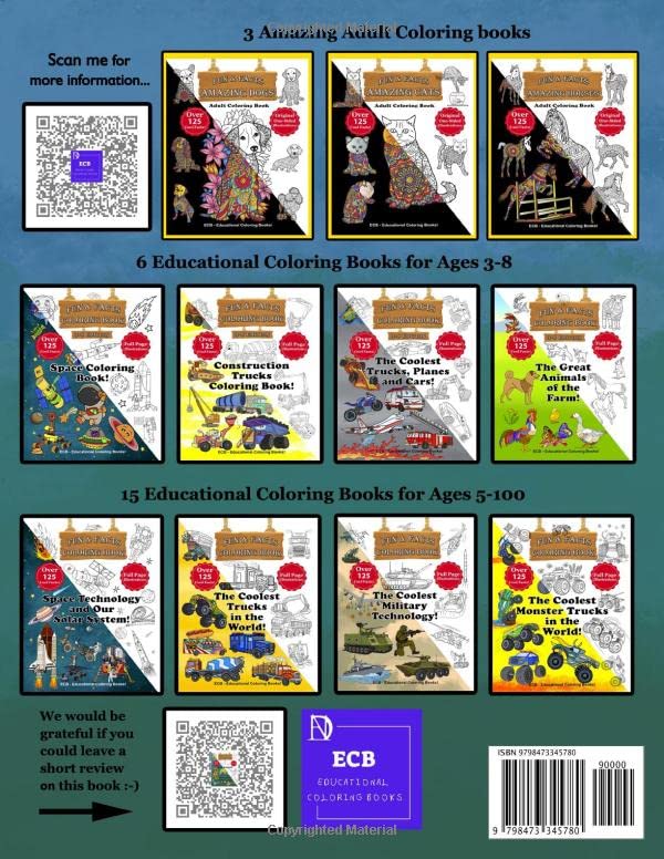 Wild Animals! - Educational Coloring Book for Boys & Girls!: Fun & Facts Coloring Book - Full page original illustrations and over 125 cool facts! - Image 2