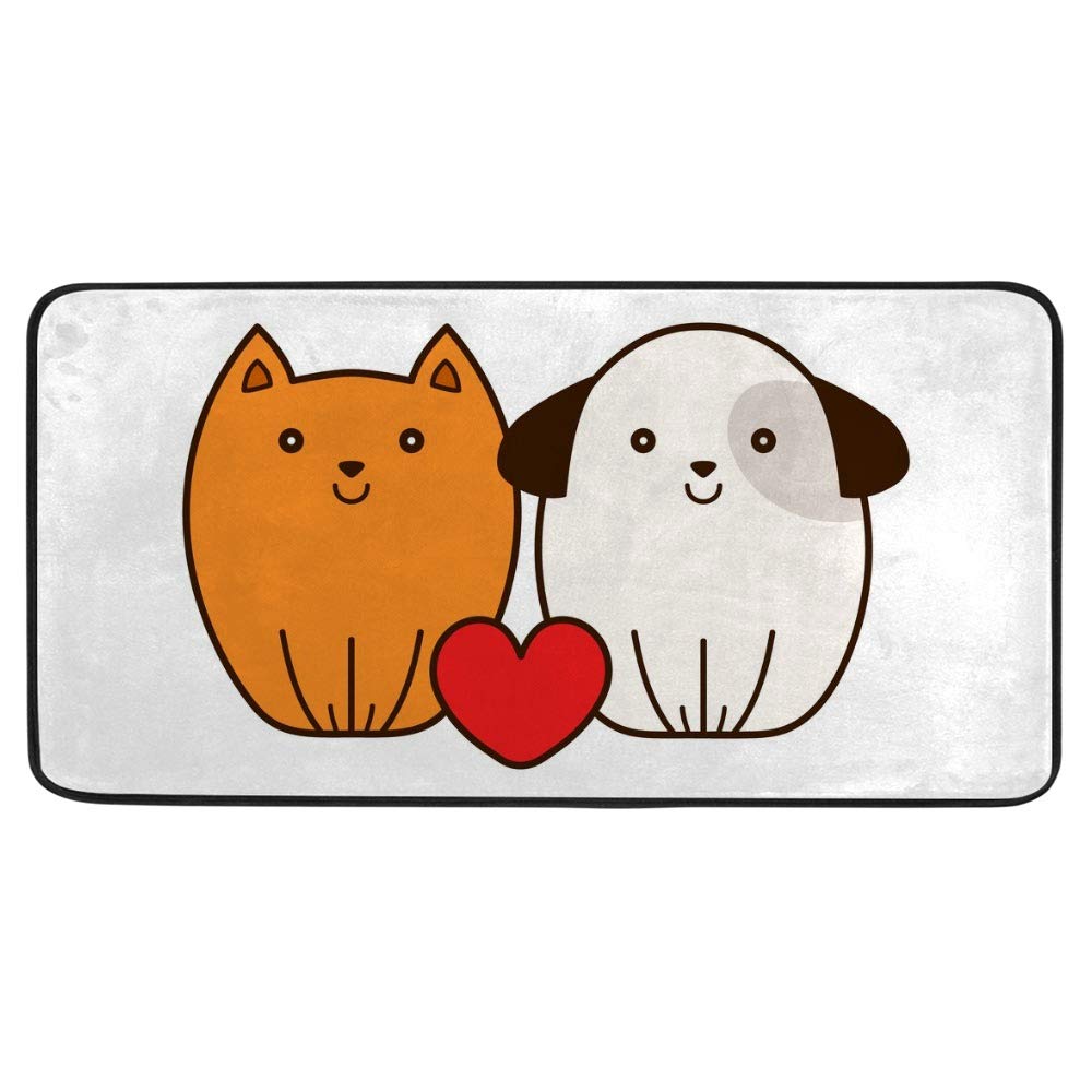 Tapis de cuisine antidérapant pour soulager le dos 99 x 51 cm motif Shiba Inu confortable