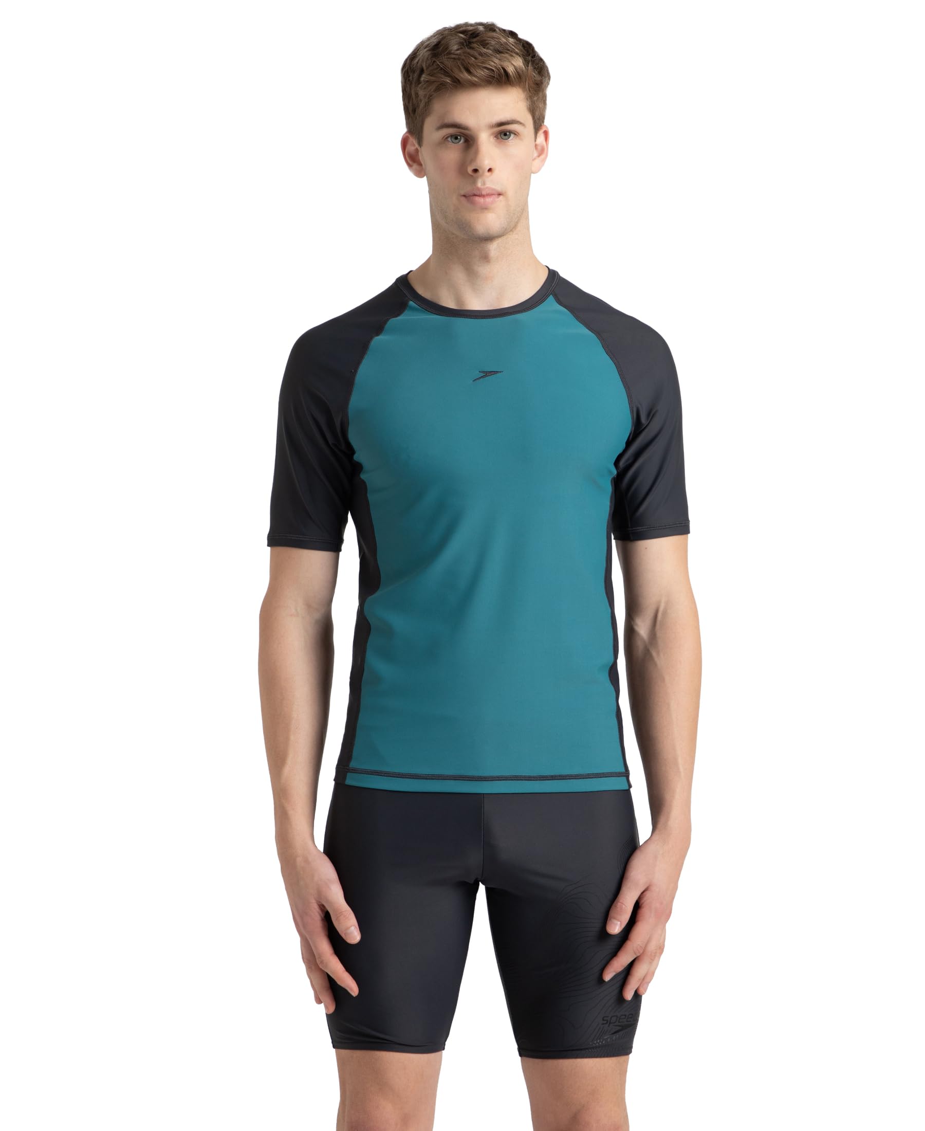 Men's Enduraflex Short Sleeve Suntop | Chlorine Resistance | Shape Retention Fabric | UPF 40+ Sun Protection
