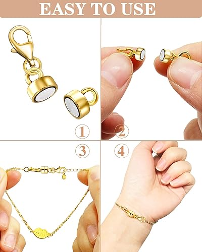 Miniatura 4 de Dailyacc Cierres y cierres magnéticos de collar cierres extensores de pulsera redondos para fabricación de joyas